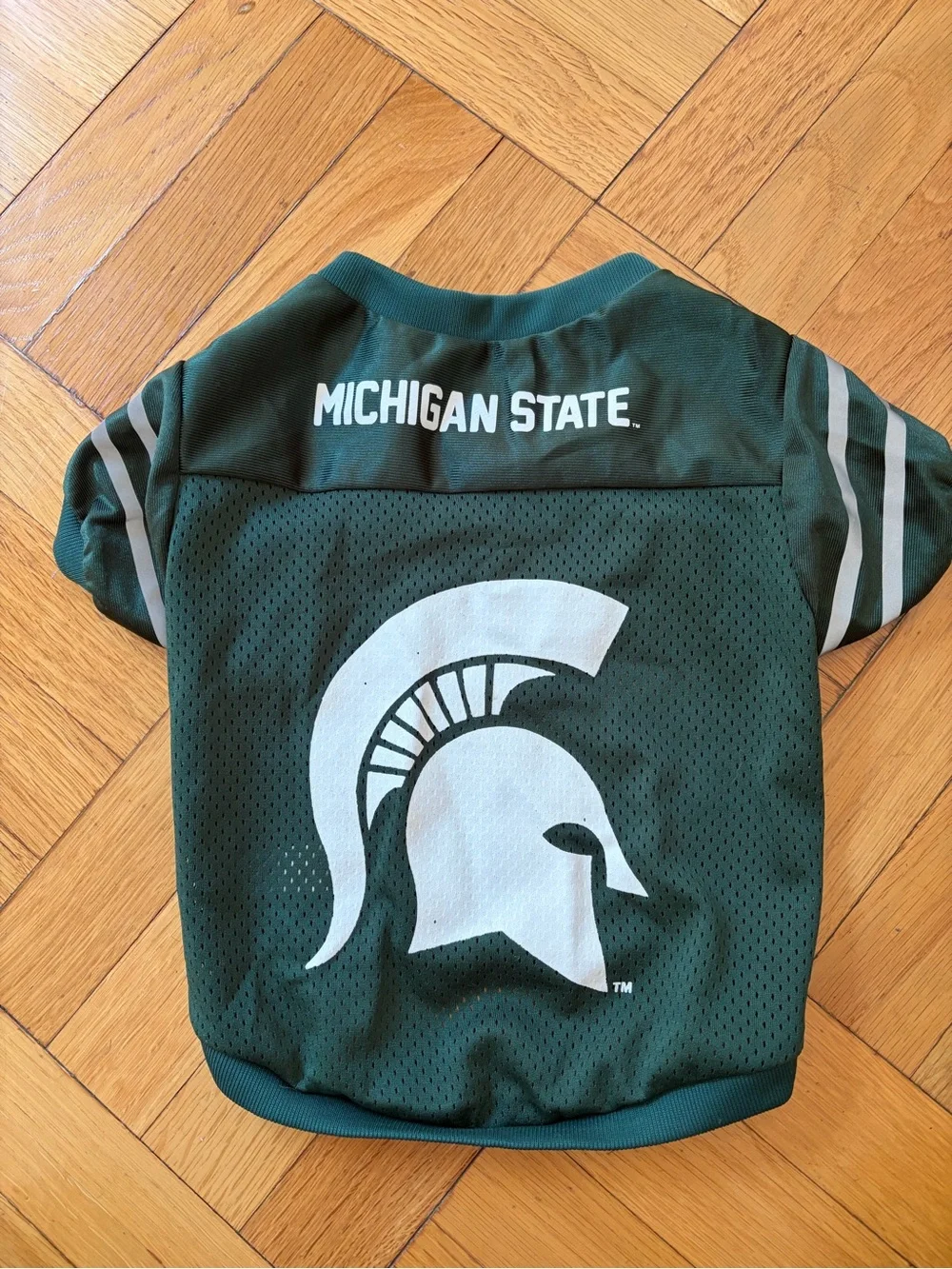 Michigan State University Spartans Dog Green Team Jersey Shirt!